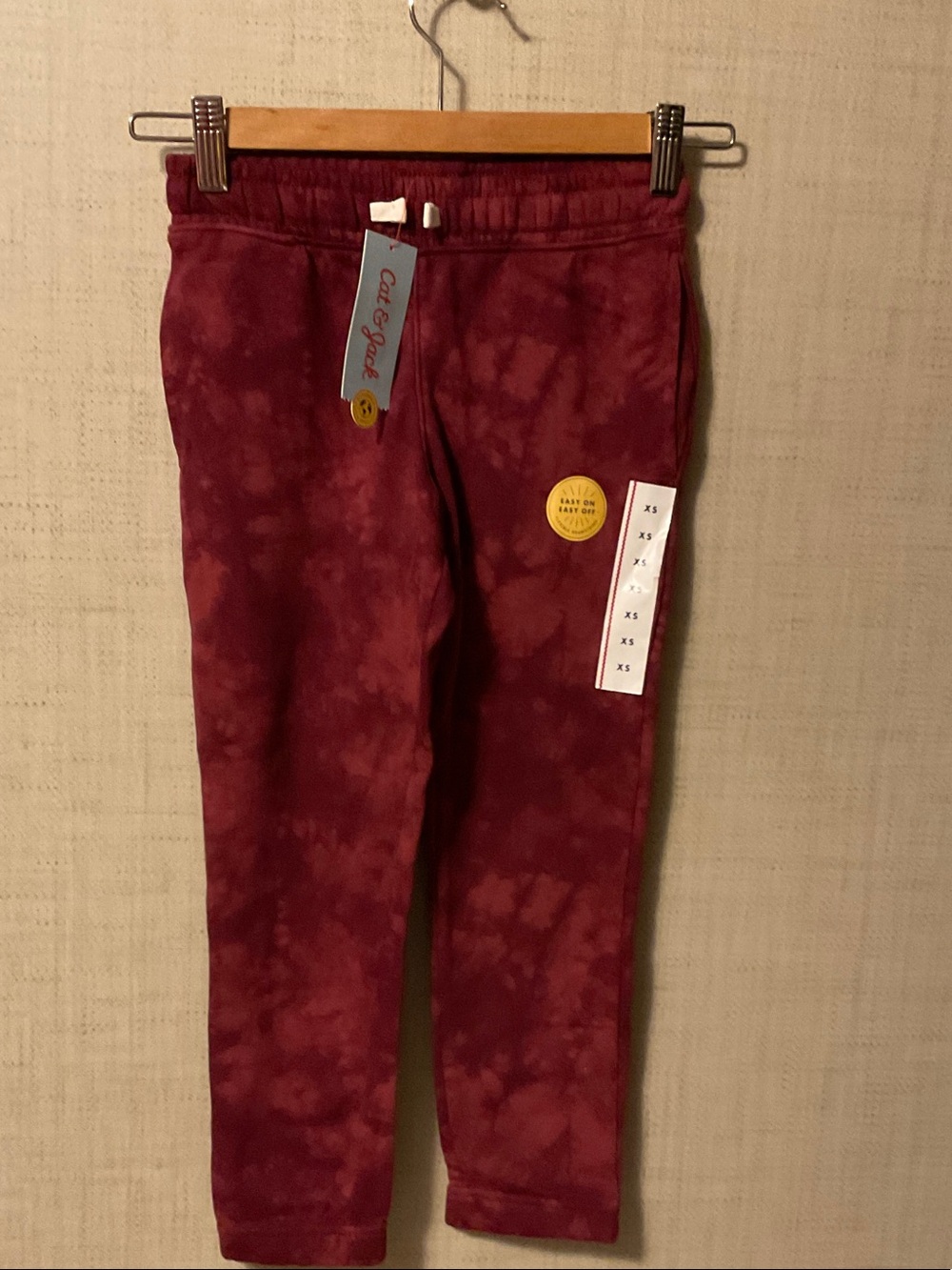 Cat & Jack Maroon Tie-Dye Jogger Pants